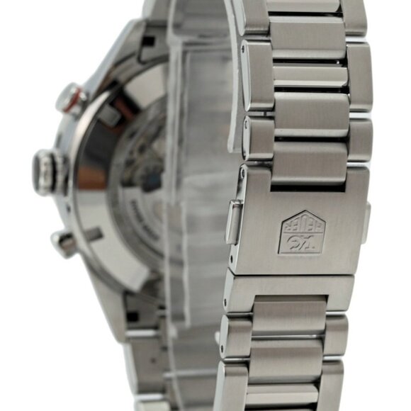 Tag Heuer 44mm Mens Carrera Automatic Black Dial Chrono Cal 1887 Watch - Picture 8 of 8